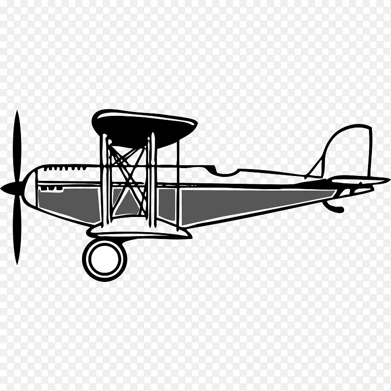 飞机川崎基-10图形剪辑艺术双翼飞机