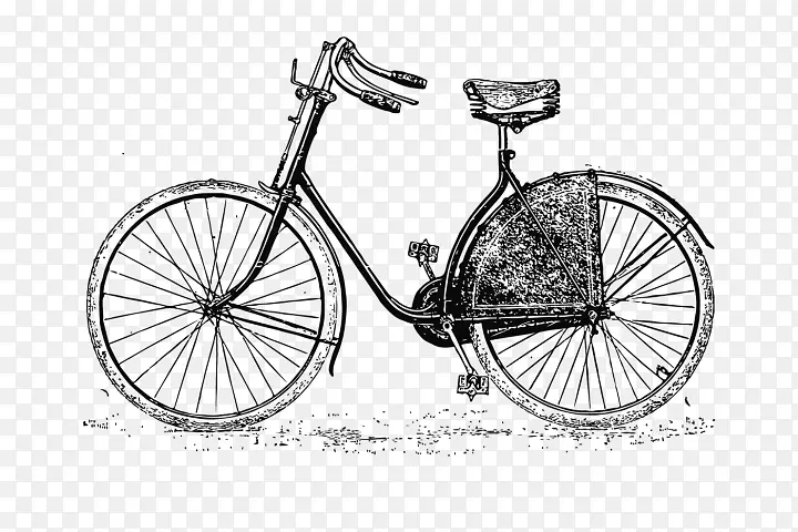 自行车车轮，自行车架，自行车鞍，道路自行车.墨刷元件
