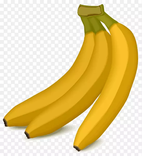 香蕉剪贴画食物图形开放部分-香蕉