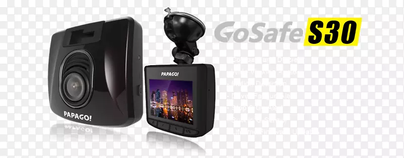 移动电话，汽车，仪表盘，帕帕戈，S30，帕帕戈，GoSafe，350，1080 p微型短跑相机，GPS-恶劣天气提醒