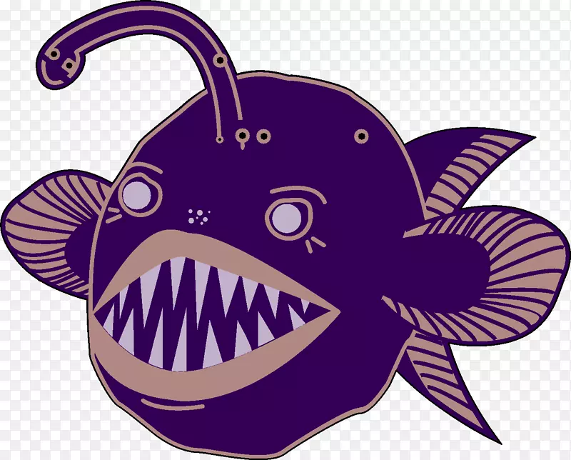 插图剪贴画紫色鱼