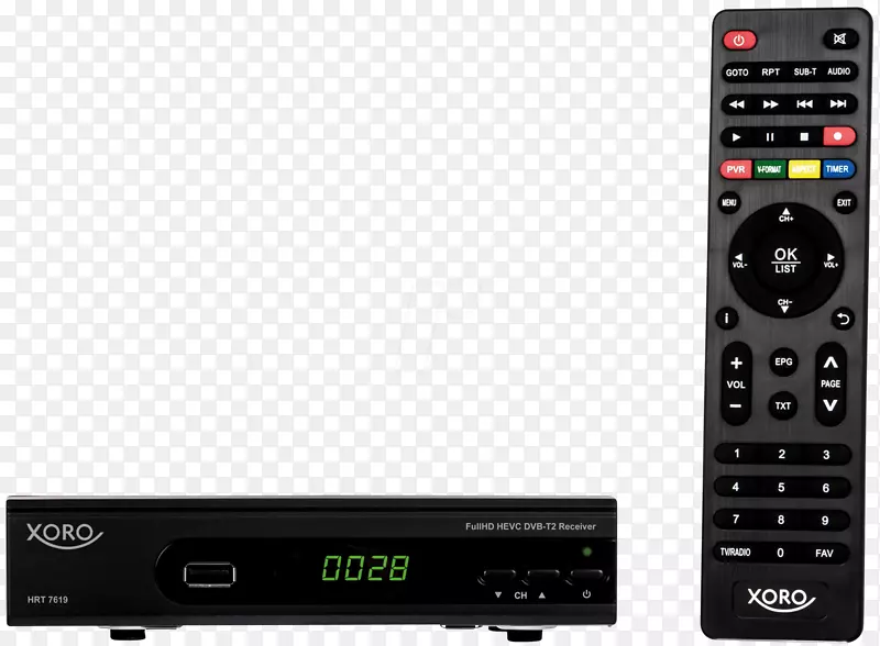 高效率视频编码xoro hrs卫星黑DVB-T2 ATSC调谐器数字视频广播