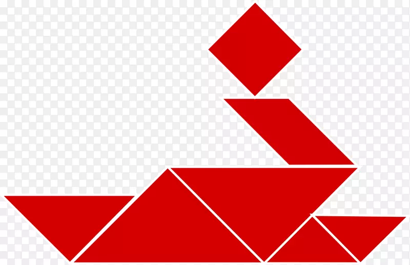 七巧板三角标志剪辑艺术维基共享
