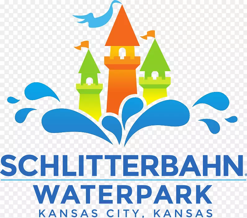堪萨斯城施利特巴恩水上公园，堪萨斯城水上公园标志剪辑艺术平面设计