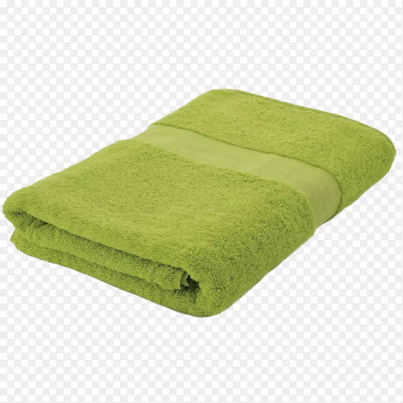 毛巾绿色棉布餐巾白色