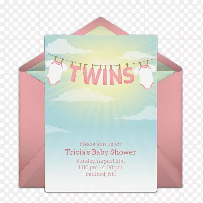 纸制品粉红m-婴儿淋浴双胞胎
