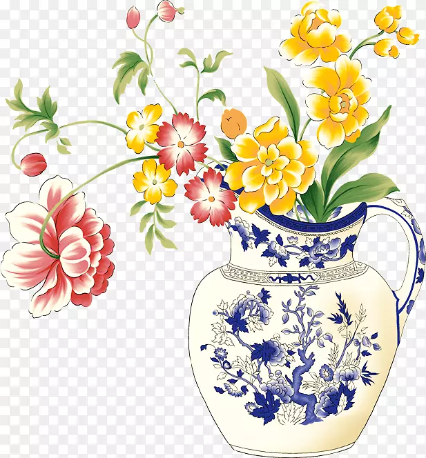 陶瓷花瓶桌面壁纸花卉设计花瓶