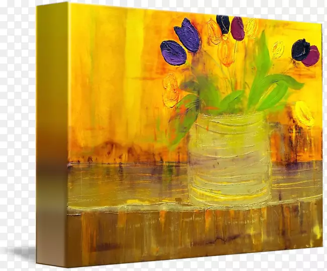 丙烯酸涂料静物摄影向日葵现代艺术-符号