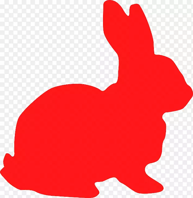 复活节兔子剪贴画png图片兔子剪影