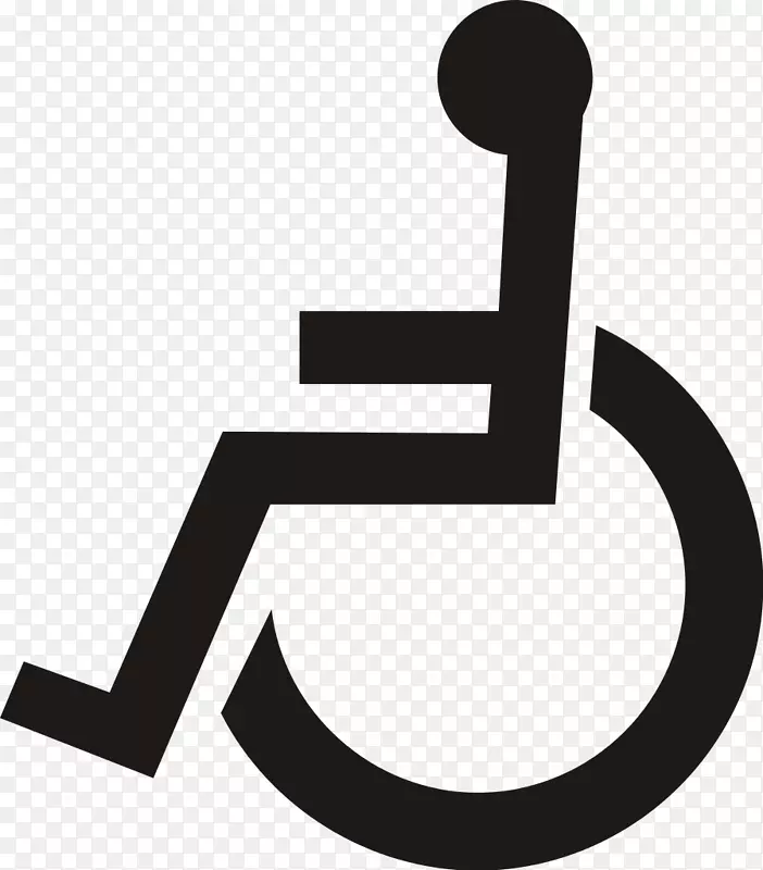 剪贴画可伸缩图形残疾泊车许可证轮椅-滚轴