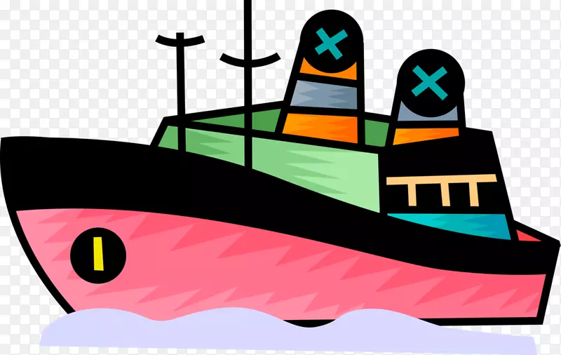 剪贴画船插图产品卡通船
