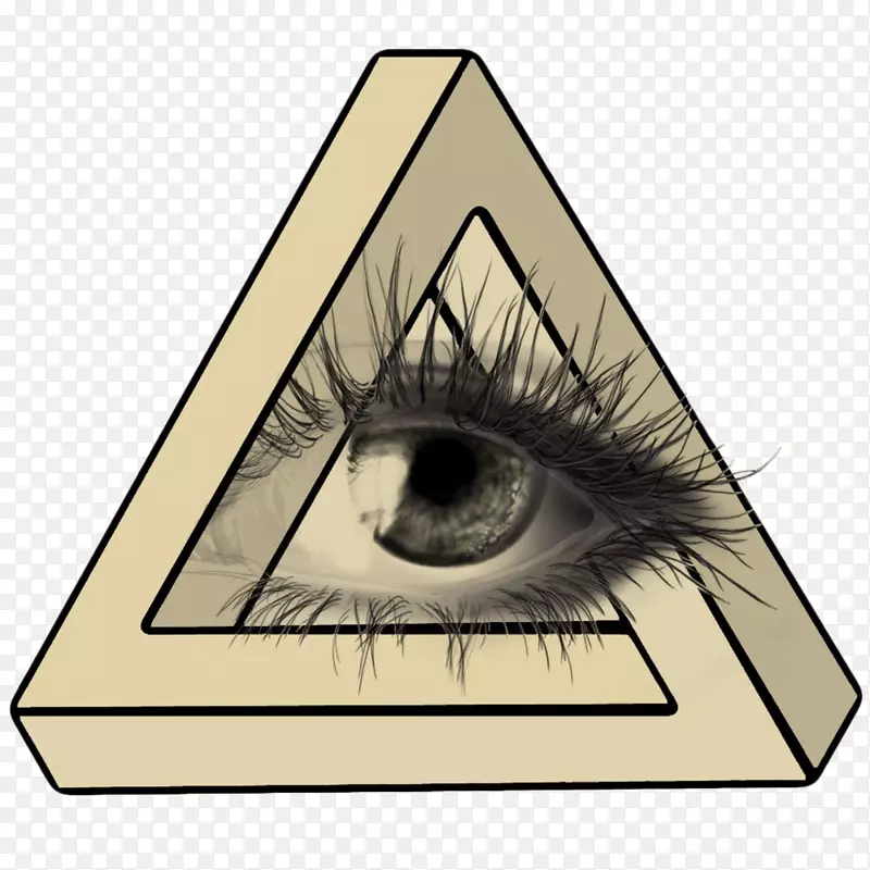 彭罗斯三角光学错觉画夹艺术眼-眼