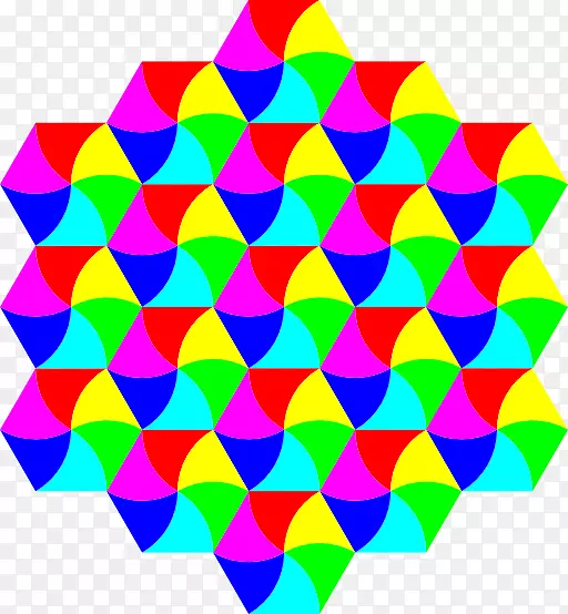 镶嵌夹艺术六角形镶嵌三角形开放三角