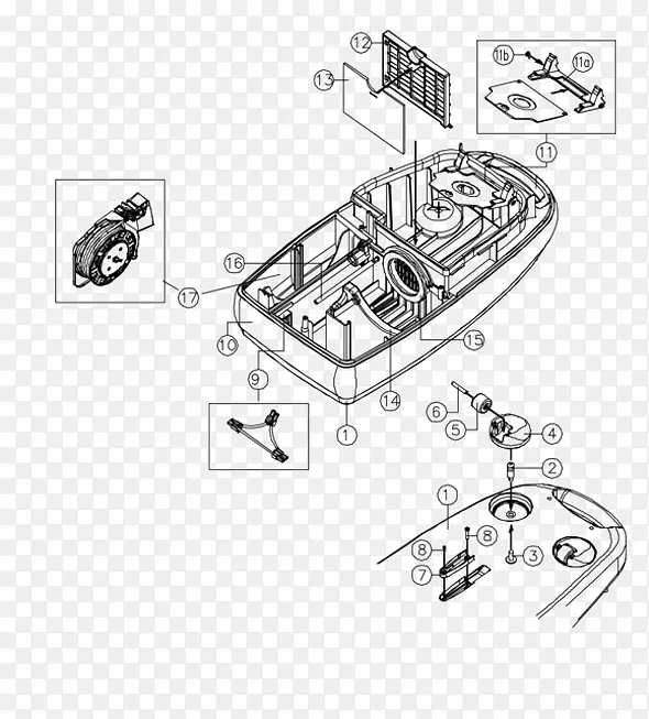 绘制真空吸尘器图工具车