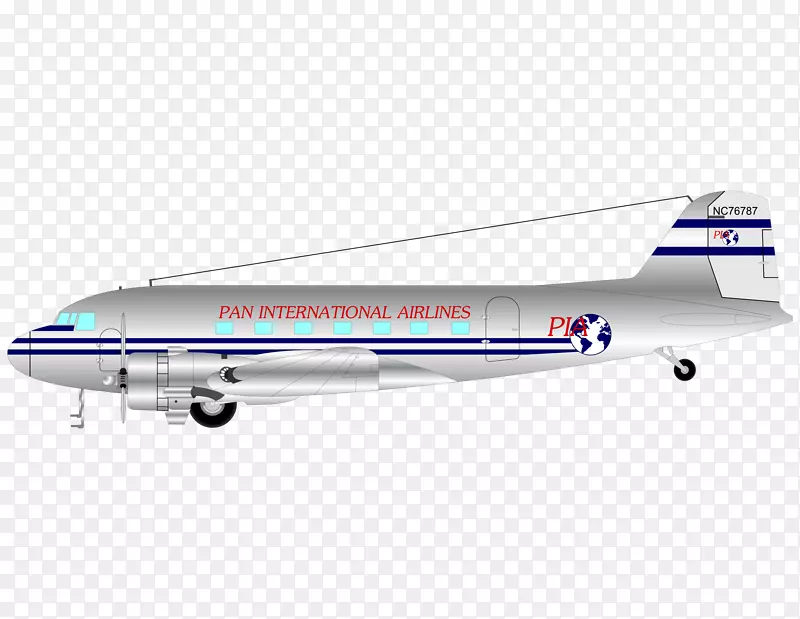 道格拉斯dc-3飞机波音767剪贴画png网络图.飞机