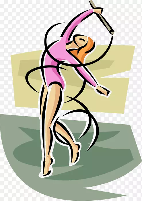 剪辑艺术插图舞蹈表演艺术体操-体操
