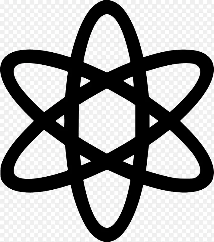 剪贴画原子符号开放式插图.科学符号