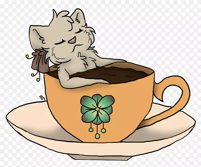 胡须小猫咖啡杯猫