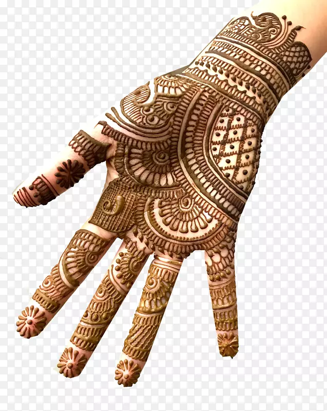 梅恩迪设计：传统的指甲花身体艺术印度-印度