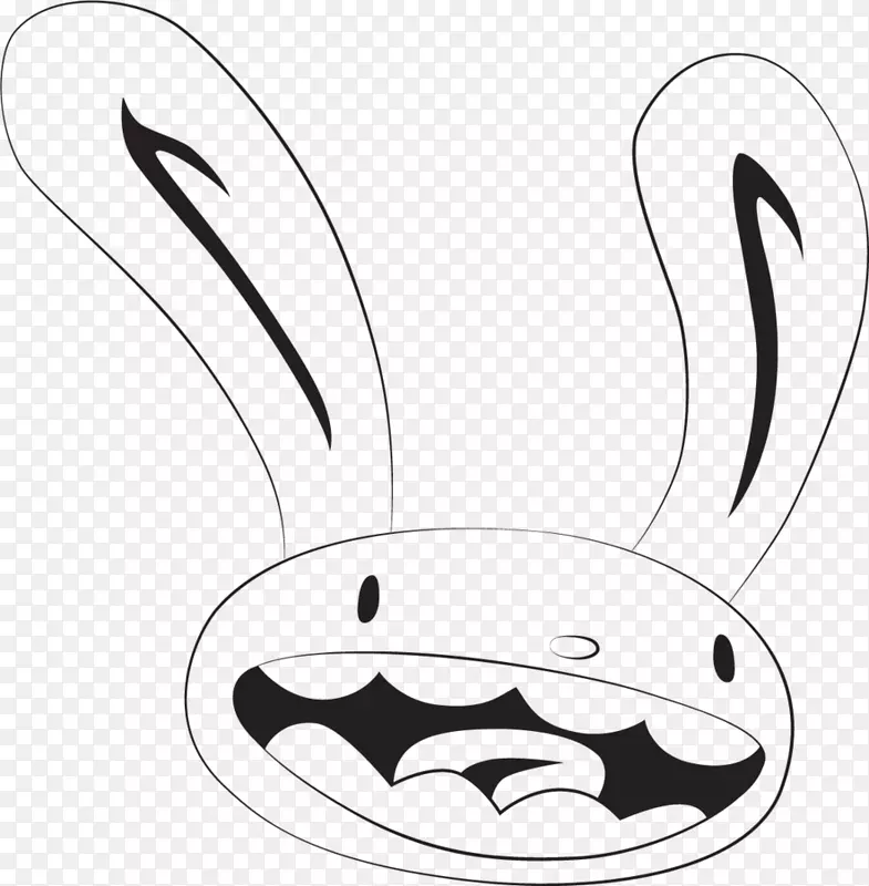 兔剪贴画插画-aca卡通