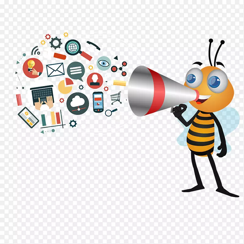 剪贴画蜜蜂营销产品铅笔-Cognos分析蜜蜂