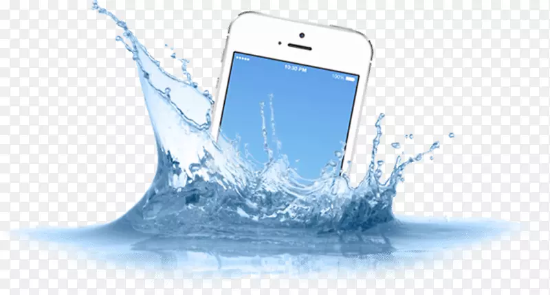 水损坏iphone桌面壁纸-手机在水中