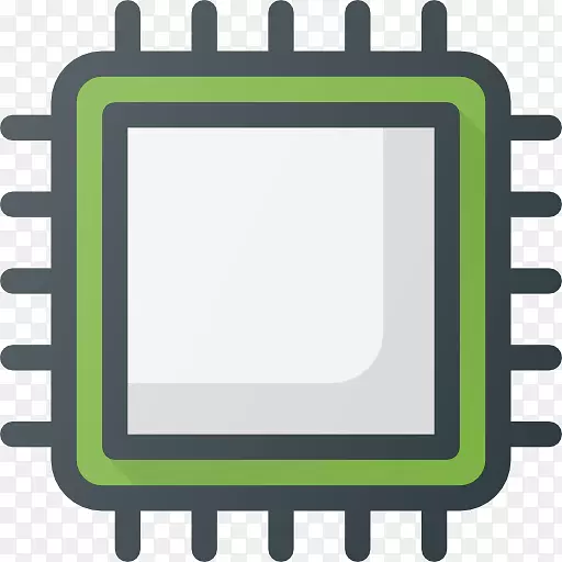 计算机图标集成电路和芯片中央处理单元电子剪贴画处理器