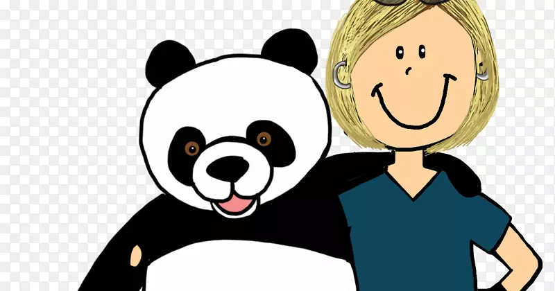 熊剪贴画人类行为微笑插图-熊