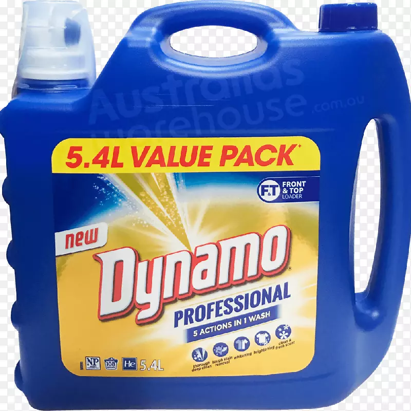 迪纳摩专业洗衣液5.4L洗涤剂机油产品洗衣片
