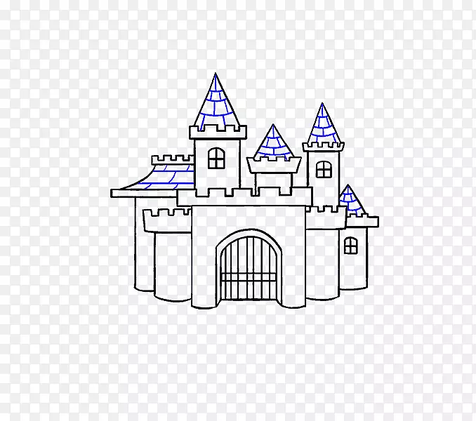 绘画城堡中世纪形象卡通-城堡