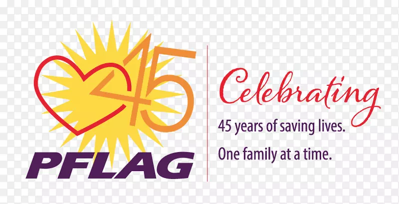 徽标PFLAG Tulare&King县品牌字体周年纪念