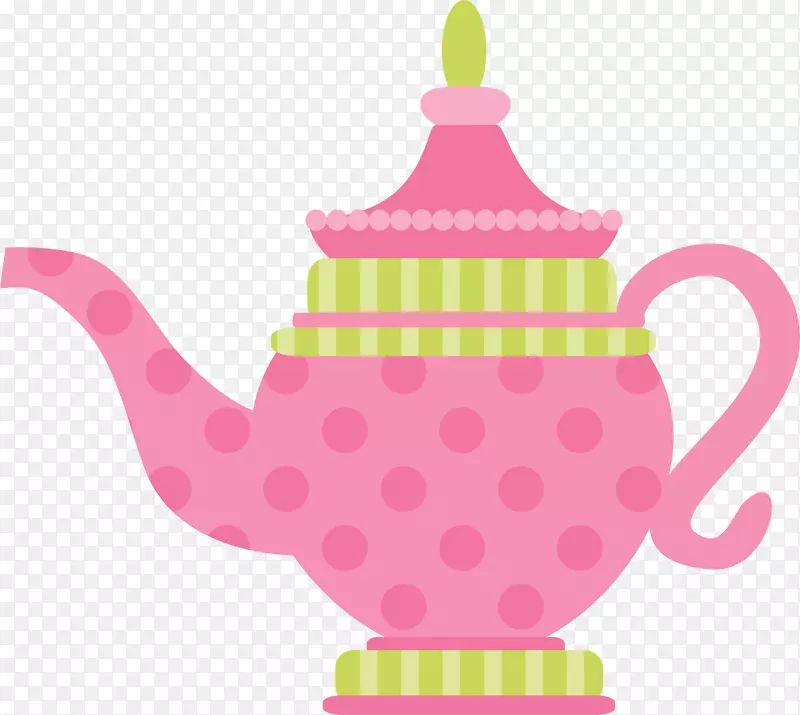 剪贴画爱丽丝在仙境茶壶插图中的冒险-茶