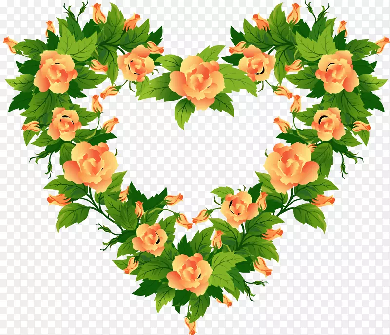 花环设计png图片玫瑰花