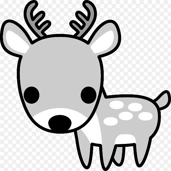 剪贴画插图画驯鹿绘画.驯鹿