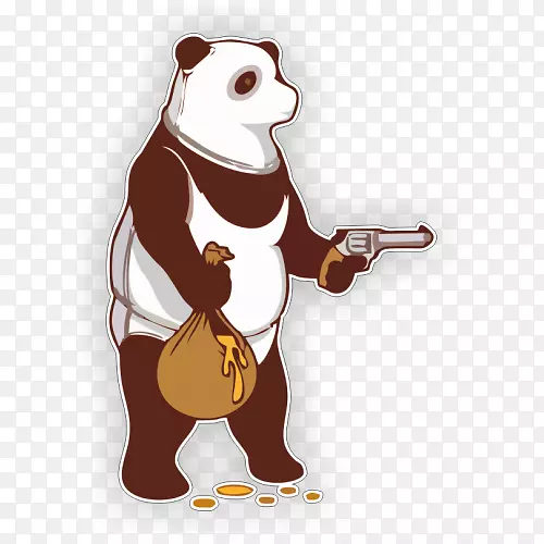 大熊猫t恤熊插图-t恤