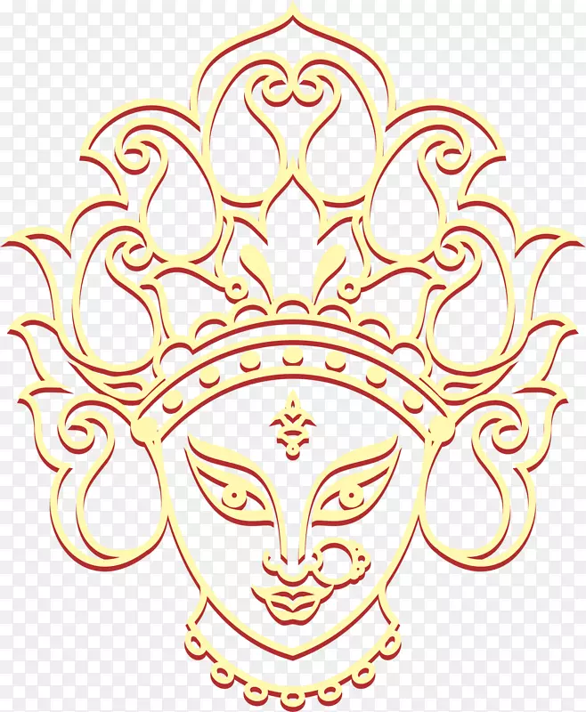剪贴画Kali Durga Navaratripng图片.惯用设计元素