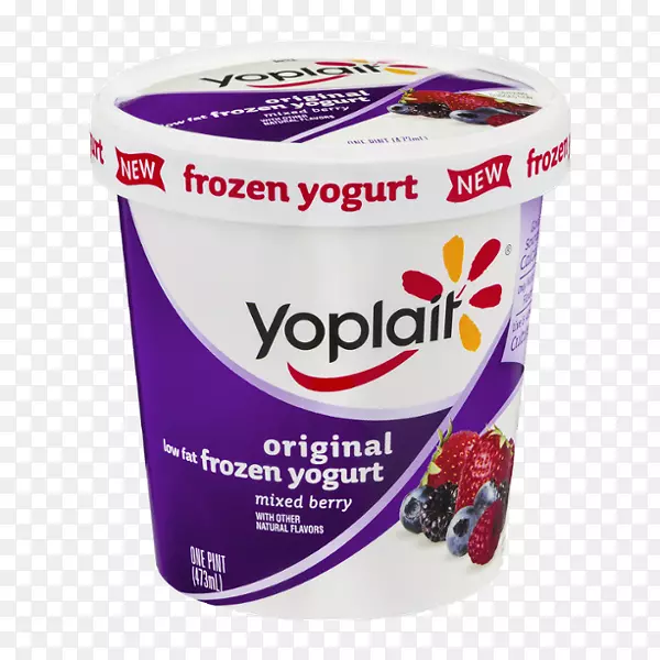 冷冻酸奶冰淇淋Yoplait酸奶低脂饮食冰淇淋