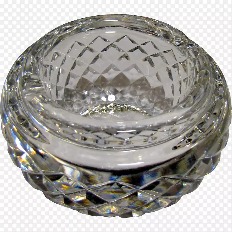 铅玻璃沃特福德水晶烟灰缸或玻璃