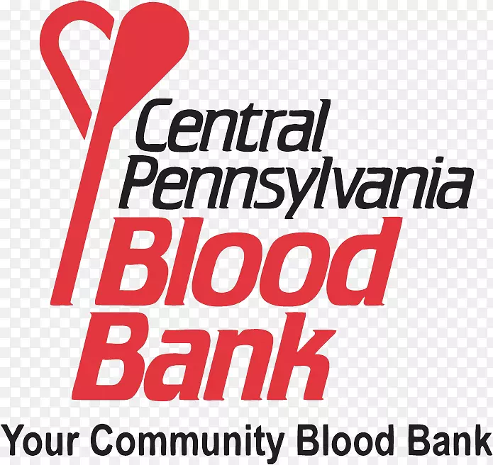 宾夕法尼亚州中部血库献血标志商标