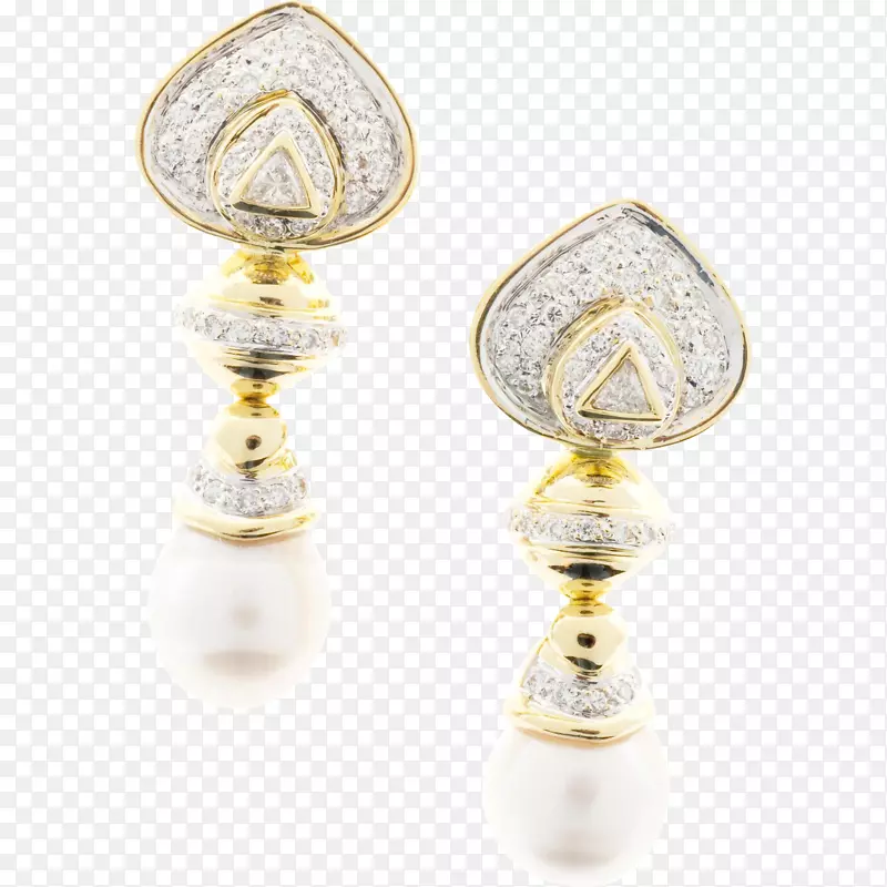 耳环培养珍珠宝石大石珍珠-宝石