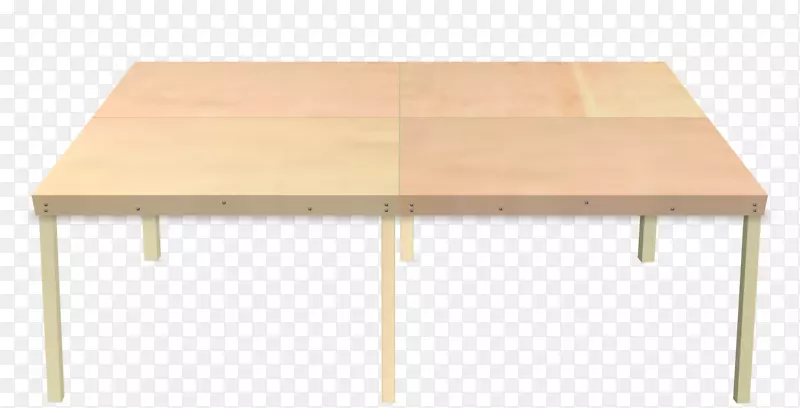台式胶合板角硬木桌