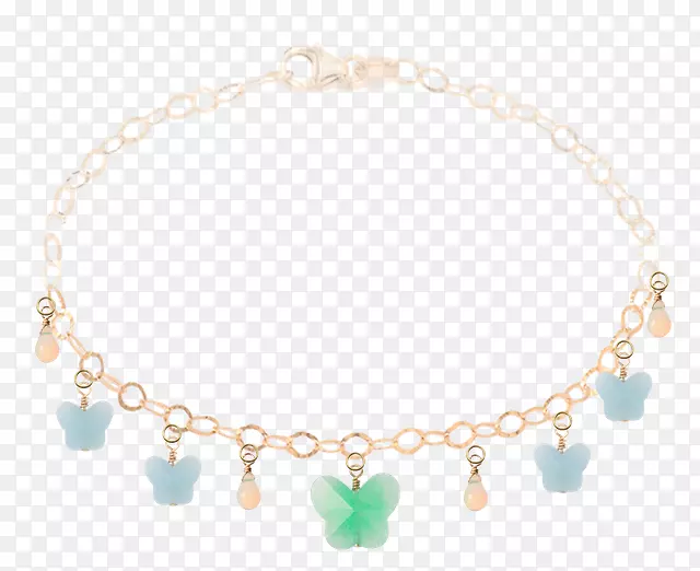 青绿色人体珠宝项链手镯-珠宝