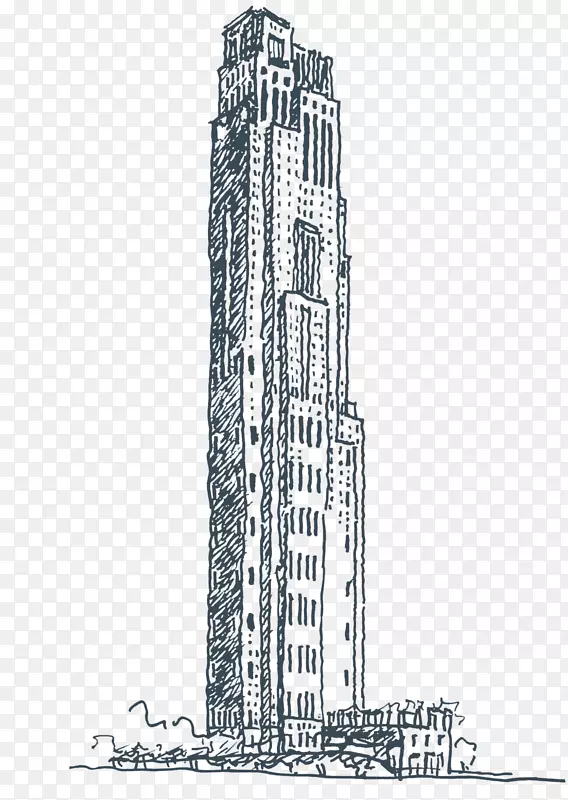 一座班尼特公园建筑，摩天大楼