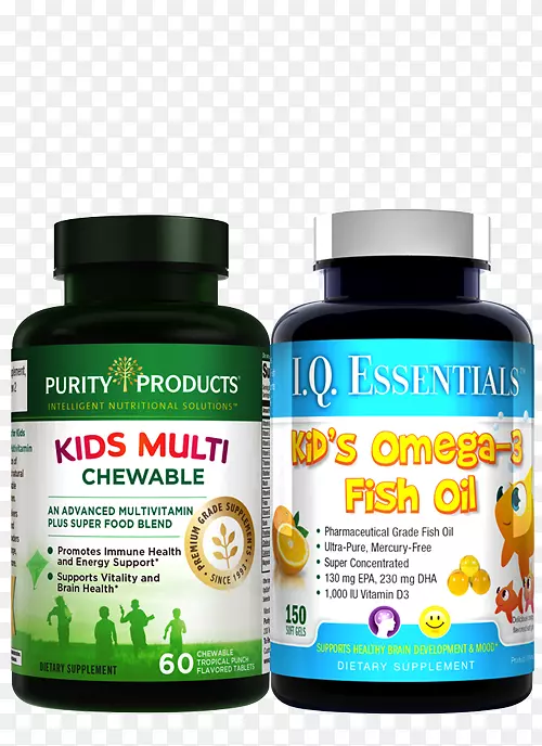 膳食补充剂鱼油ω-3脂肪酸儿童二十二碳六烯酸-儿童