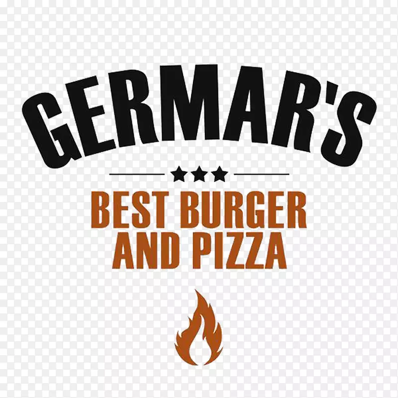 格玛尔最好的汉堡和比萨饼标志品牌字体剪辑艺术-弗林斯顿喜剧小时