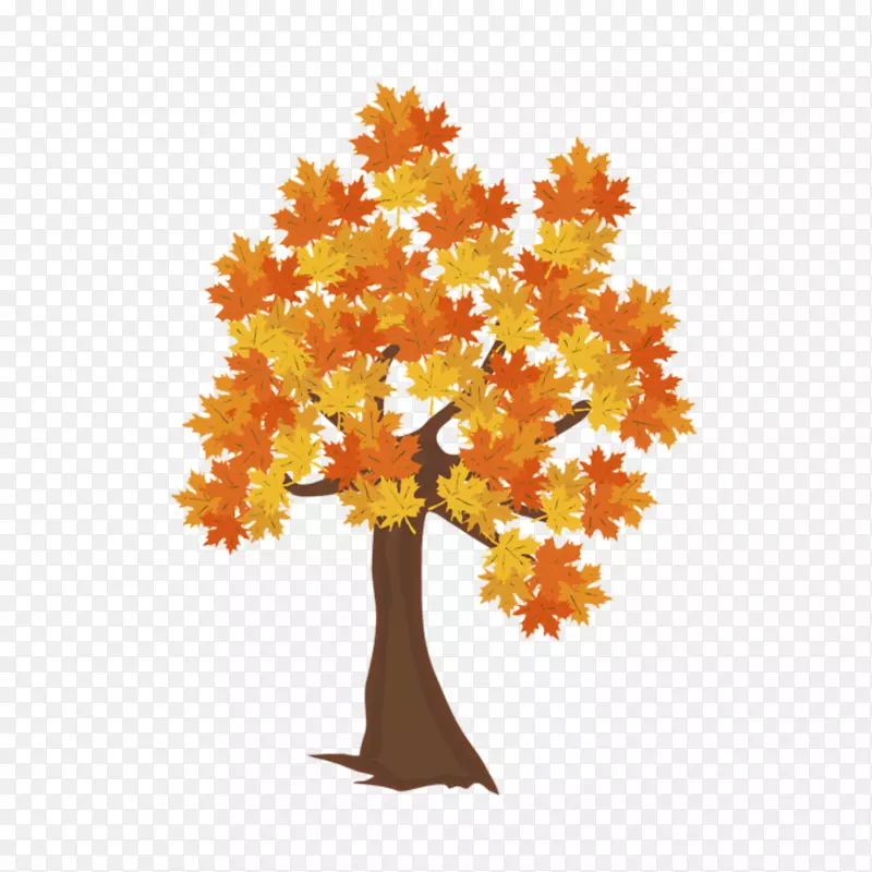 剪贴画秋天树叶颜色图像秋天树-秋天