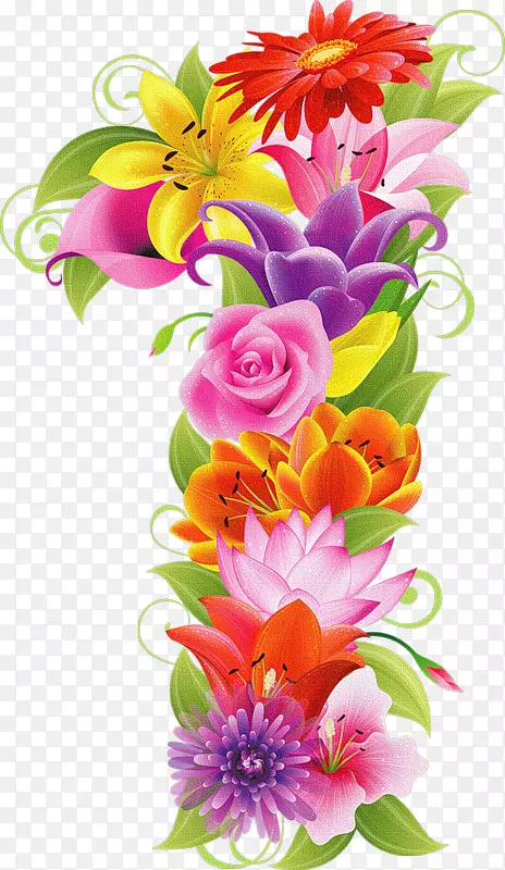 剪贴画花卉设计花束插图-布置背景