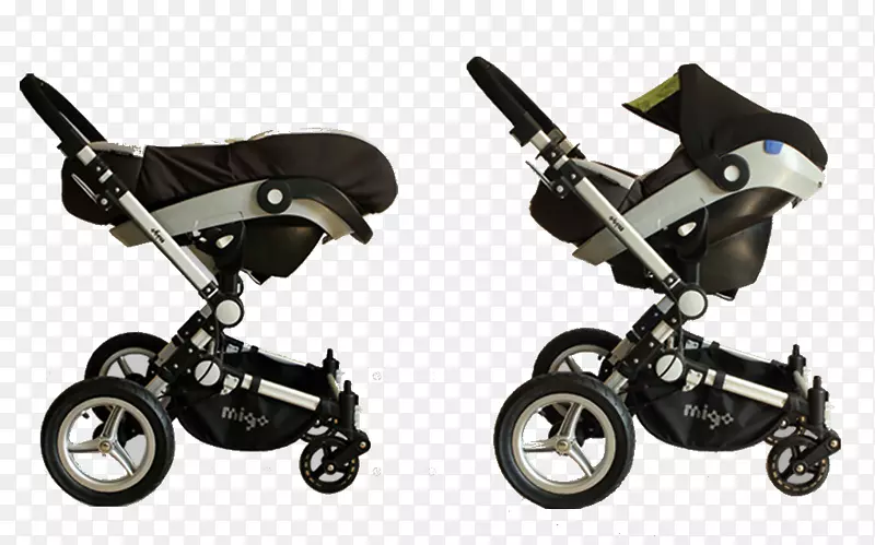 婴儿运输β适配器Migo卫星婴儿轮黑色