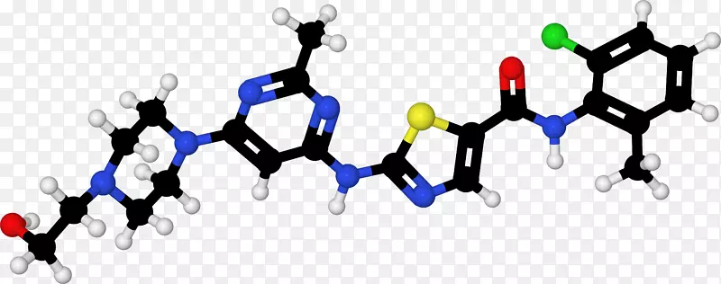 剪贴画dasatinib球棒模型png图片分子