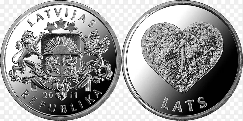 拉脱维亚lats 5 lats硬币钱币